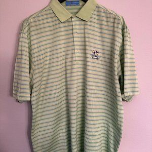 Fairway & Greene Men's XL Striped Polo Green Bandon Dunes